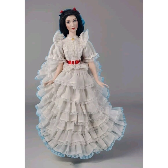 Gone With the Wind Franklin Mint Heirloom DollScarlett O'Hara White Dress